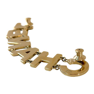 Chanel Black Enamel CHANEL Logo Brooch