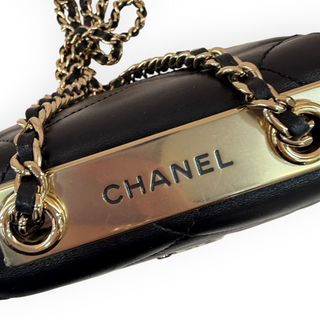 Chanel Black Quilted Leather Mini Flap Chain Bag