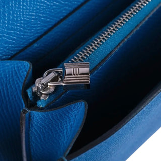 Hermès Kelly Longue Wallet in Bleu Electrique Epsom Leather with Palladium Hardware