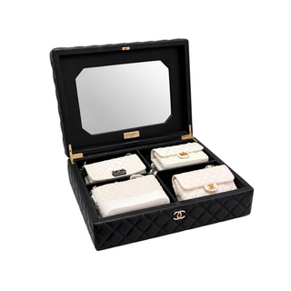 Chanel Black Quilted Lambskin Success Story Set of 4 Mini Bags with Trunk