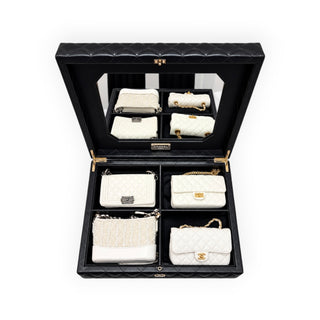 Chanel Black Quilted Lambskin Success Story Set of 4 Mini Bags with Trunk