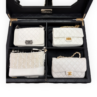 Chanel Black Quilted Lambskin Success Story Set of 4 Mini Bags with Trunk