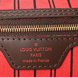 Louis Vuitton Neverfull MM Damier Ebene Tote Bag with Pochette