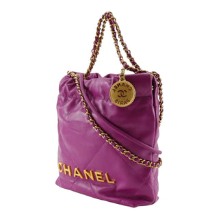 Chanel 22 Large Logo Drawstring Shoulder Bag