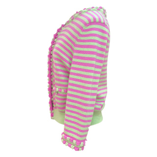 Chanel Candy Stripe Cashmere Cardigan