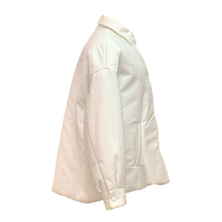 Prada Ivory Re-Nylon Padded Shirt Jacket with Triangle Logo
