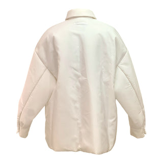 Prada Ivory Re-Nylon Padded Shirt Jacket with Triangle Logo