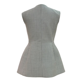 Christian Dior Houndstooth Tailored Peplum Top