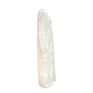 Valentino Floral Lace Maxi Dress with V Logo Detail