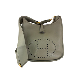 Hermès Grey-Taupe Evelyne PM 29 Leather Shoulder Bag