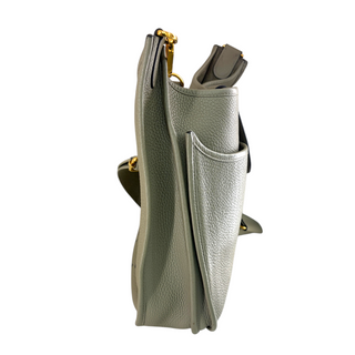 Hermès Grey-Taupe Evelyne PM 29 Leather Shoulder Bag