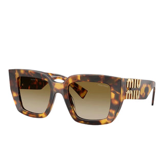 Miu Miu SMU B05 Logo Square Sunglasses in Honey Havana