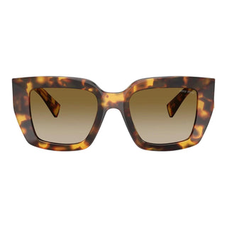 Miu Miu SMU B05 Logo Square Sunglasses in Honey Havana