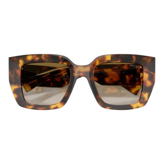 Miu Miu SMU B05 Logo Square Sunglasses in Honey Havana
