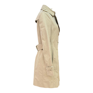 Burberry Metallic Beige Cotton Blend Double-Breasted Trench Coat
