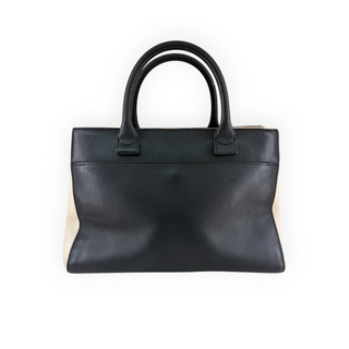 Chanel Black and Ivory Grained Calfskin Neo Executive Medium Tote Bag