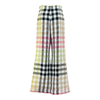 Chanel Multicolour Plaid Tweed Jacket & Wide-Leg Trouser Set