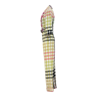 Chanel Multicolour Plaid Tweed Jacket & Wide-Leg Trouser Set
