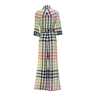 Chanel Multicolour Plaid Tweed Jacket & Wide-Leg Trouser Set