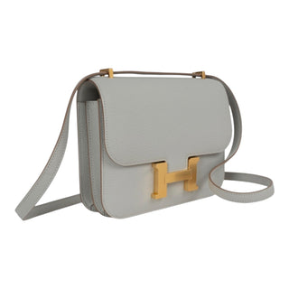 Hermès Constance 18 Moroir Gris Perle Mysore Leather Bag with Brushed Gold Hardware