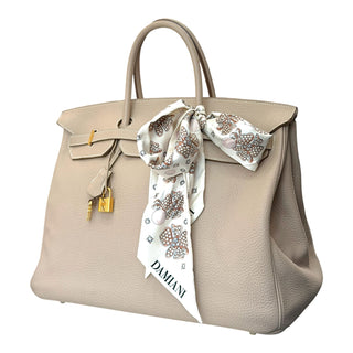 Hermès Birkin 40 Gris Tourterelle Togo Leather Bag with Gold Hardware