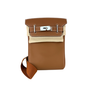 Hermès Fauve Barenia Faubourg Leather Hac à Dos PM Backpack Palladium Hardware