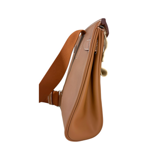 Hermès Fauve Barenia Faubourg Leather Hac à Dos PM Backpack Palladium Hardware