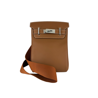 Hermès Fauve Barenia Faubourg Leather Hac à Dos PM Backpack Palladium Hardware