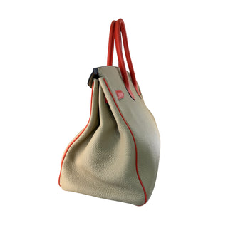 Hermès Birkin 35 Two-Tone Grey Beige & Orange Togo Leather Gold Hardware