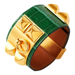 Hermès Collier de Chien (CDC) Mississippiensis Alligator Bracelet