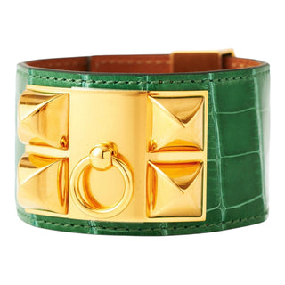 Hermès Collier de Chien (CDC) Mississippiensis Alligator Bracelet