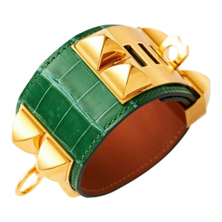 Hermès Collier de Chien (CDC) Mississippiensis Alligator Bracelet