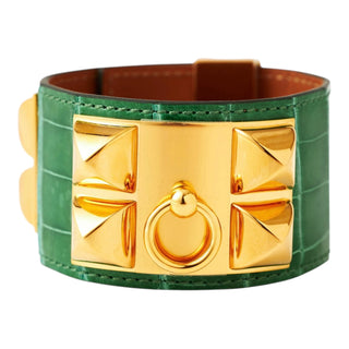 Hermès Collier de Chien (CDC) Mississippiensis Alligator Bracelet