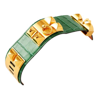 Hermès Collier de Chien (CDC) Mississippiensis Alligator Bracelet