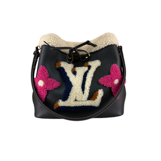 Louis Vuitton Black Monogram Teddy NéoNoé MM Bucket Bag with Pouch