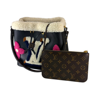 Louis Vuitton Black Monogram Teddy NéoNoé MM Bucket Bag with Pouch