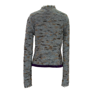 Chanel Gray Fantasy Tweed Knit Cardigan