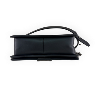 Chanel Black Quilted Lambskin Leather Boy Old Medium Bag Ruthenium Hardware