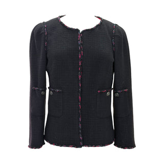 Chanel Black&Red Fantasy Trim Bouclé Jacket