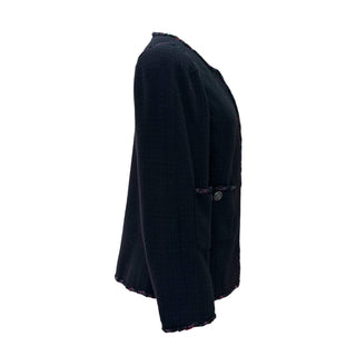 Chanel Black&Red Fantasy Trim Bouclé Jacket