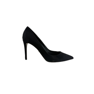 Dolce & Gabbana Black Suede Pointed-Toe Stiletto Pumps