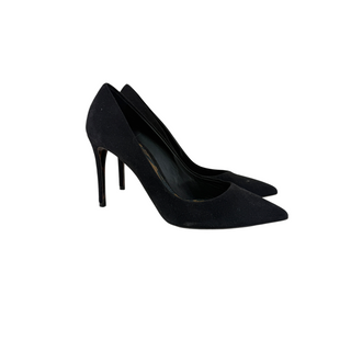 Dolce & Gabbana Black Suede Pointed-Toe Stiletto Pumps