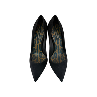 Dolce & Gabbana Black Suede Pointed-Toe Stiletto Pumps