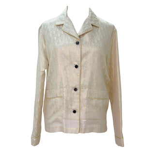 Dior Ivory Oblique Jacquard Silk Blend Jacket