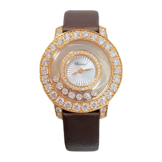 Chopard 18K Yellow Gold Happy Diamonds Floating Diamond Watch