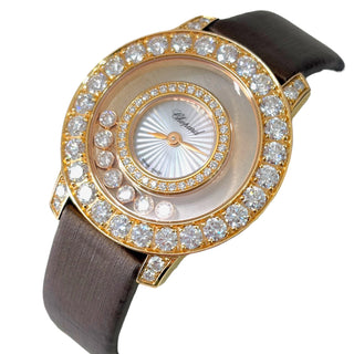 Chopard 18K Yellow Gold Happy Diamonds Floating Diamond Watch