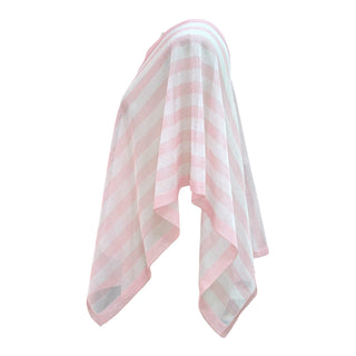 Chanel Pink & White Striped Knit Poncho Top