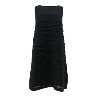 Chanel Black Layered Ribbon Knit Sleeveless Dress with Bandeau Slip