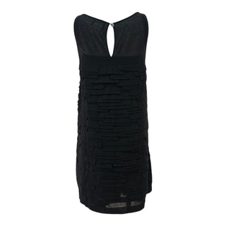 Chanel Black Layered Ribbon Knit Sleeveless Dress with Bandeau Slip