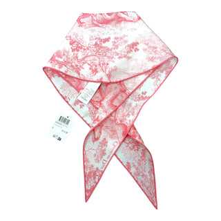 Dior Pink Toile de Jouy Silk Mitzah Scarf